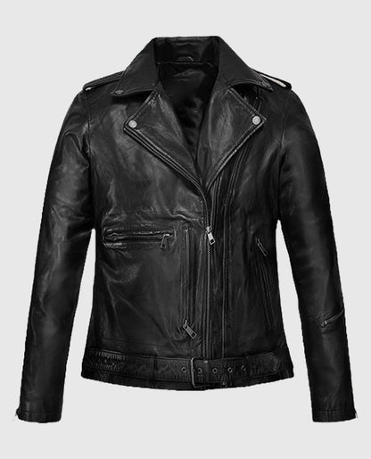 Cameron Diaz Annie Black Biker Leather Jacket