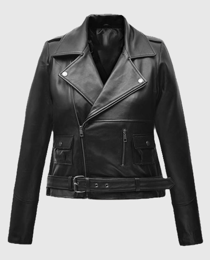 Cate Blanchett Black Biker Leather Jacket