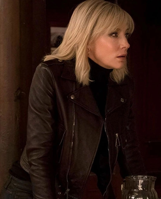 Cate Blanchett Ocean's 8 Biker Black Leather Jacket