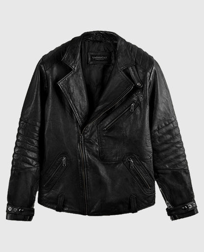 David Bechkham Biker Leather Jacket