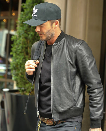 David Beckham Mercer Hotel NYC Leather Jacket