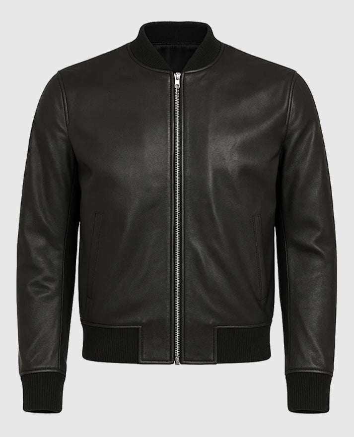 David Beckham Mercer Hotel NYC Leather Jacket in Black 