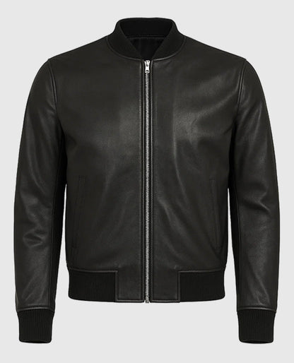 David Beckham Mercer Hotel NYC Leather Jacket in Black 