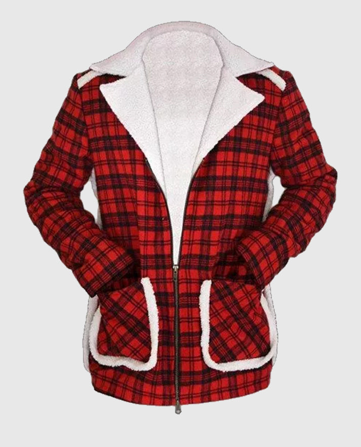 Deadpool Ryan Reynolds Wade Wilson Red Shearling Jacket