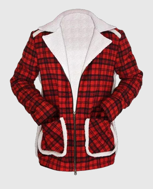 Deadpool Ryan Reynolds Wade Wilson Red Shearling Jacket