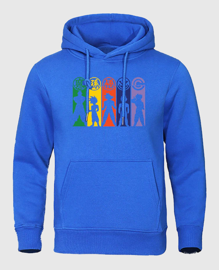Dragon Ball Amazing Characters Blue Hoodies