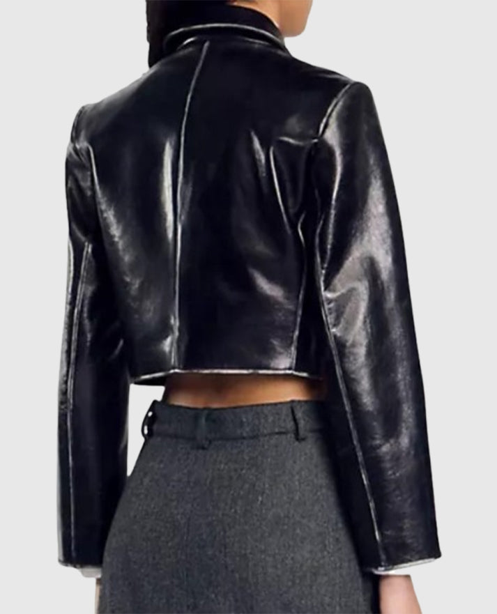 Drew Barrymore Show Christina Ricci Black Leather Jacket