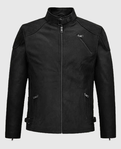 Dylan McDermott Hostages Black Leather Jacket