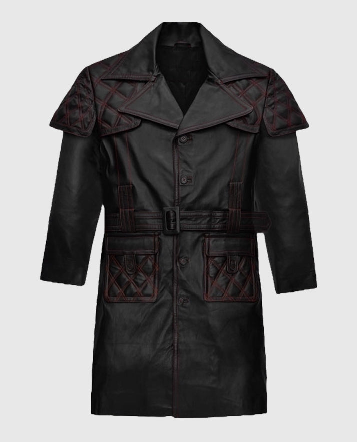 Elvis Presley Leather Long Coat | Iconic Vintage Rock Style
