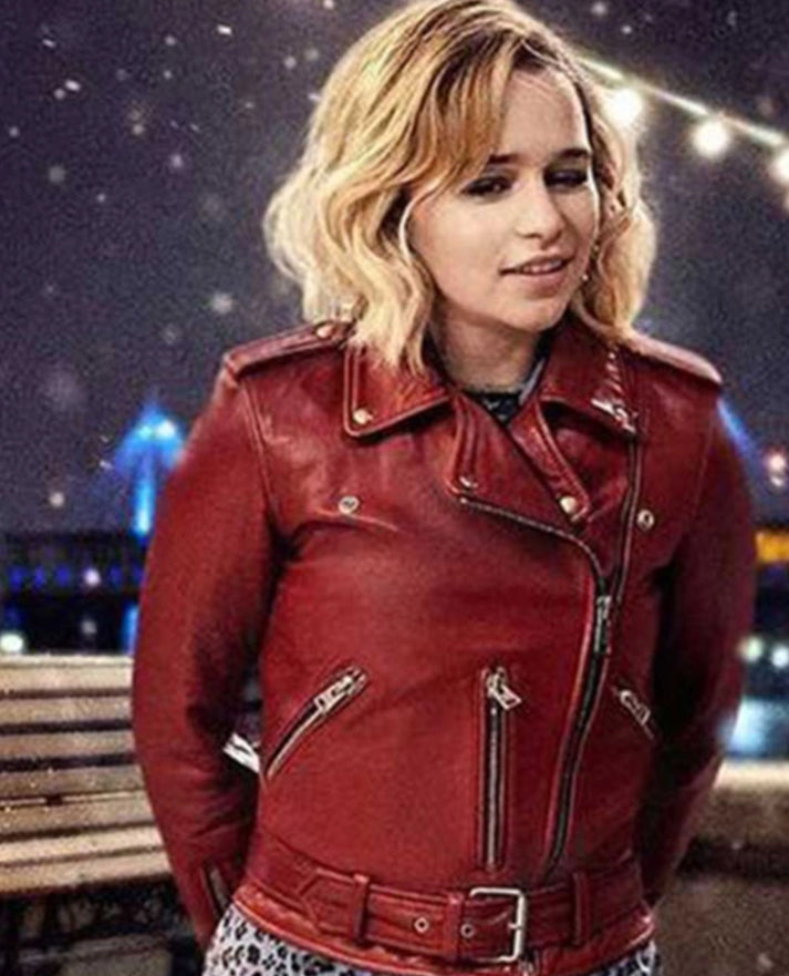 Emilia Clarke Red Jacket from Last Christmas