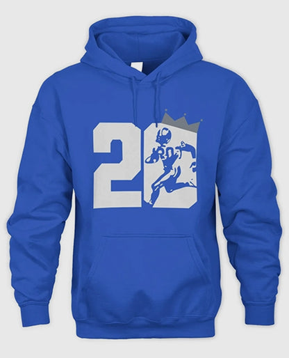 Eminem Barry Sanders Blue Fleece Hoodie
