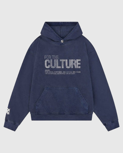 For The Culture Crystal Hoodie | For the Culture Blue Hoodie
