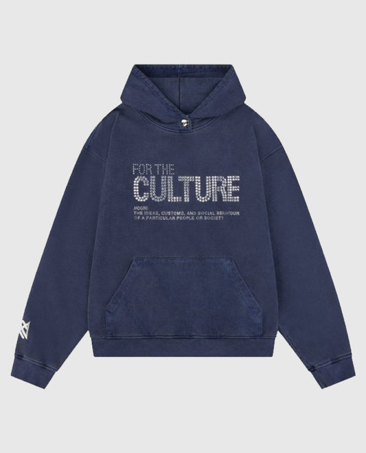 For The Culture Crystal Hoodie | For the Culture Blue Hoodie
