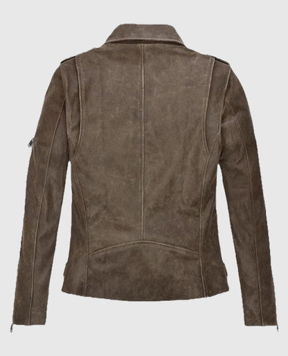 Furious 7 Michelle Rodriguez Suede Leather Jacket