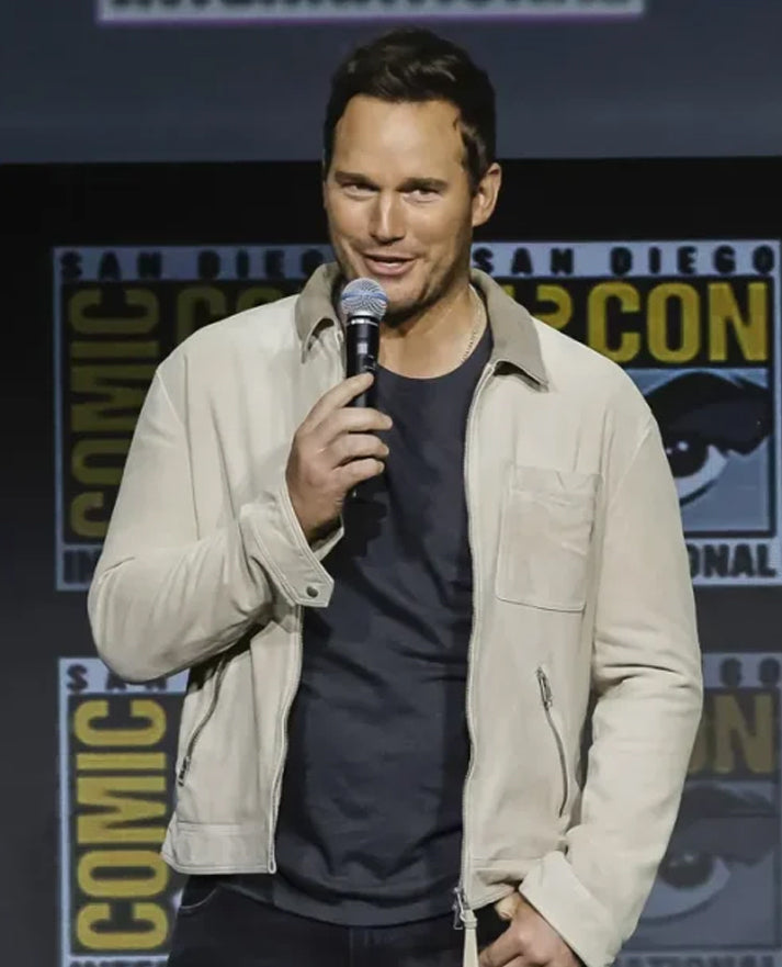 Guardians of the Galaxy Vol 3 Chris Pratt Beige Cotton Jacket