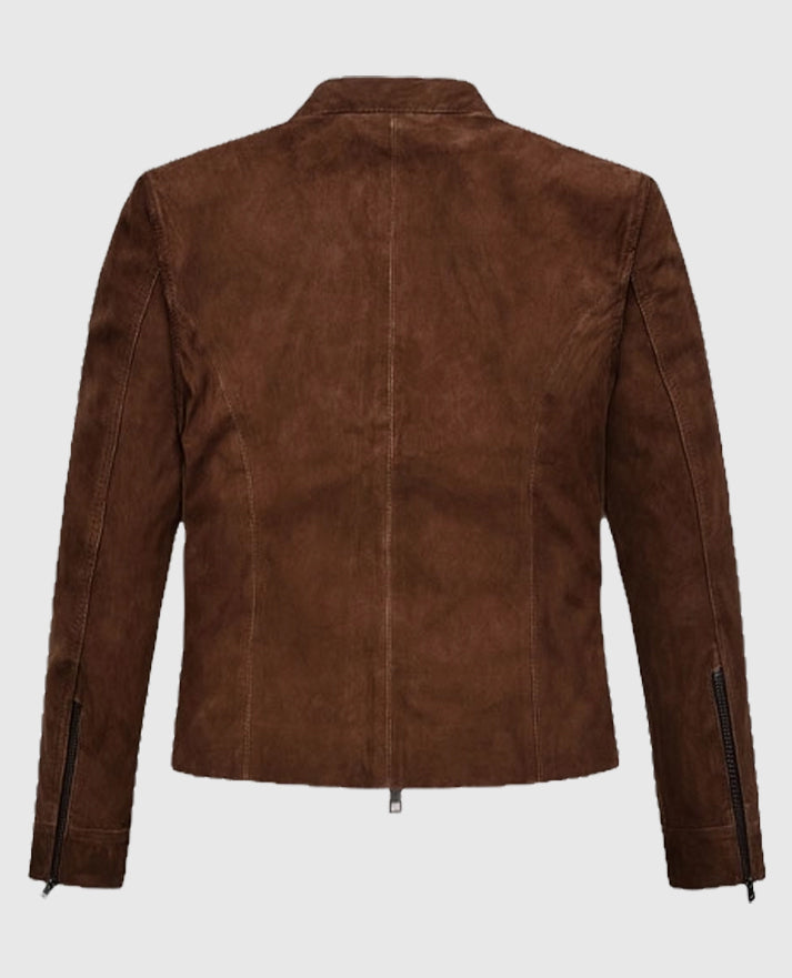 Hayley Atwell Mission Impossible Brown Suede Leather Jacket