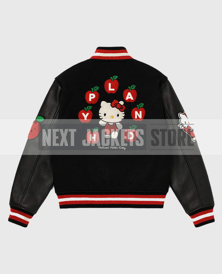 Hello Kitty Black Letterman Jacket