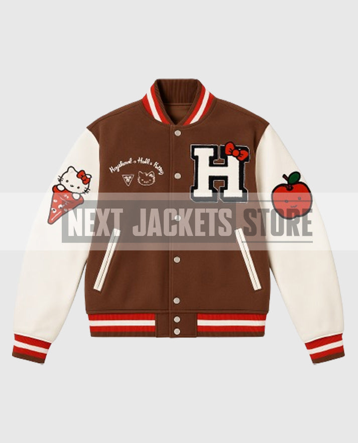 Hello Kitty Brown Letterman Jacket