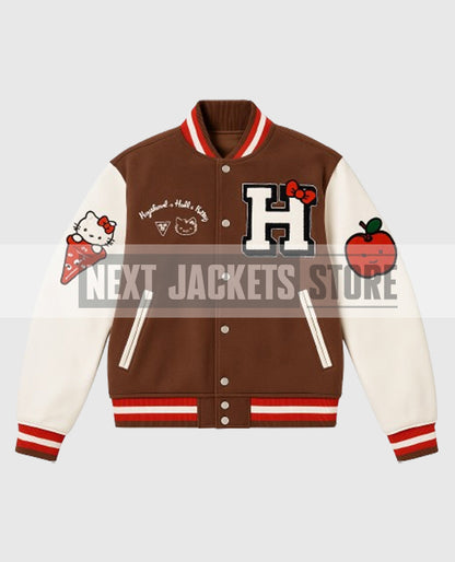 Hello Kitty Brown Letterman Jacket