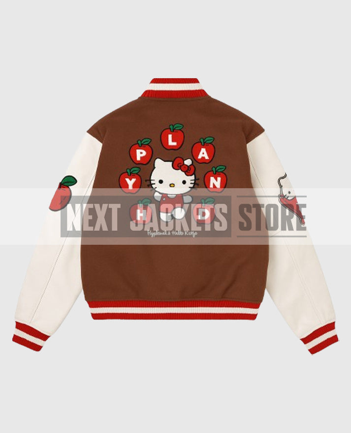 Hello Kitty Brown Varsity Jacket