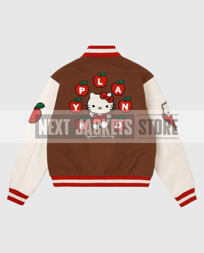Hello Kitty Brown Varsity Jacket