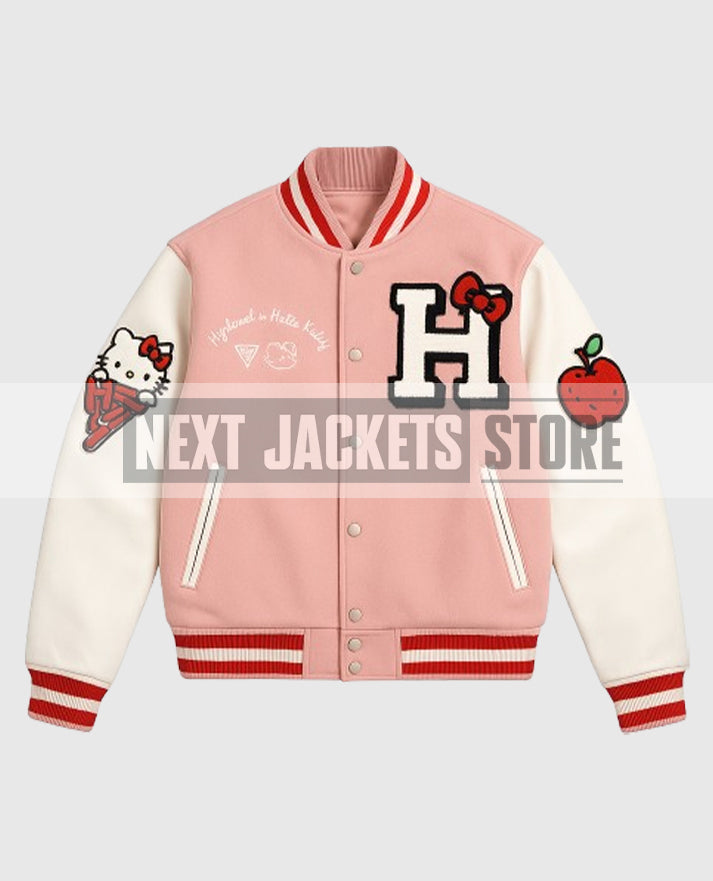 Hello Kitty Pink Varsity Jacket