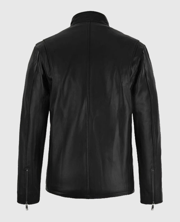 Henry Cavill Black Leather Biker Jacket