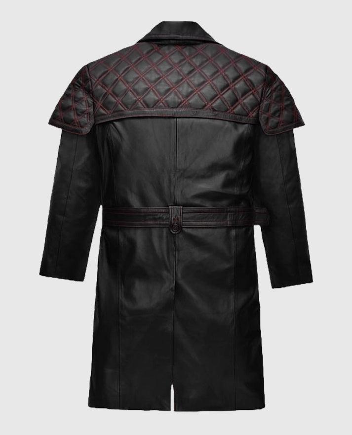 Iconic Vintage Rock Style Elvis Presley Leather Long Coat