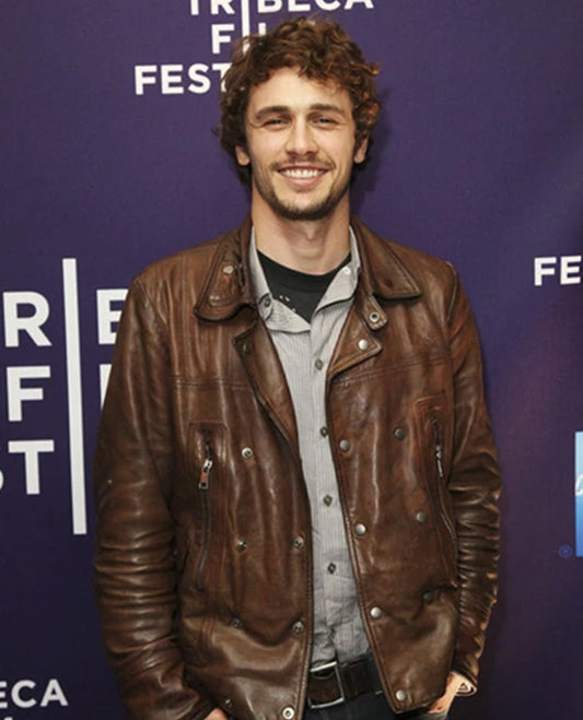 James Franco Brown Leather Jacket