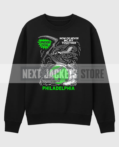 Jason Kelce Now Or Never We Fly Together Black Sweatshirt