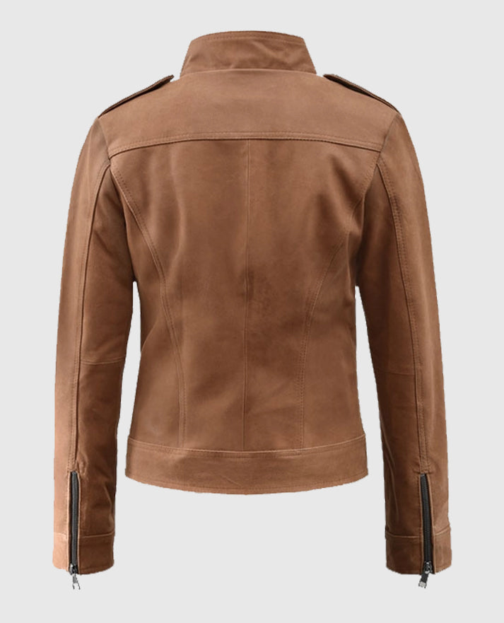 Jennifer Morrison Once Upon A Time Suede Brown Leather Jacket