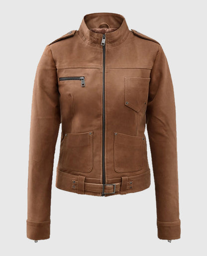 Jennifer Morrison Once Upon A Time Brown Leather Jacket