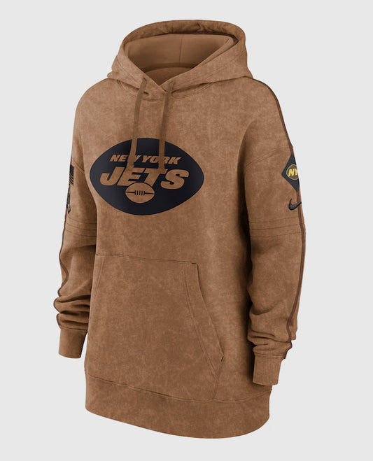 Jets Salute To Service Brown Hoodie