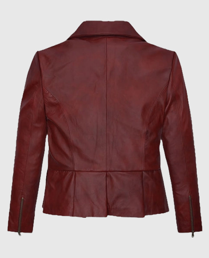 Katherine Heigl Suits Red Biker Leather Jacket