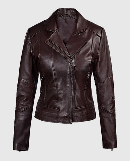 Katie Holmes Burgundy Leather Jacket War of the Worlds Look