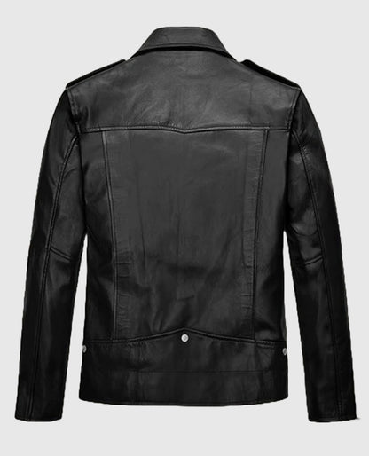 Kevin Hart Black Biker Moto Leather Jacket