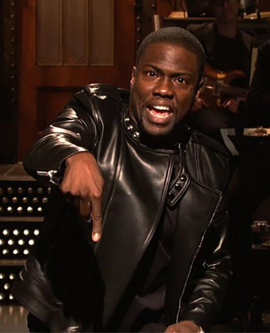 Kevin Hart Black Leather Jacket
