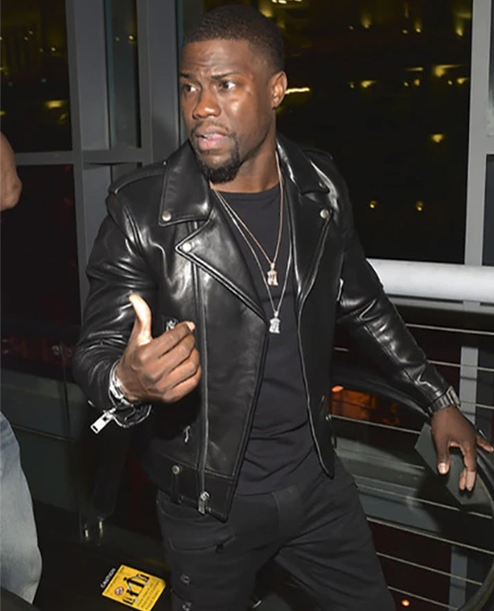 Kevin Hart Black Leather Jacket