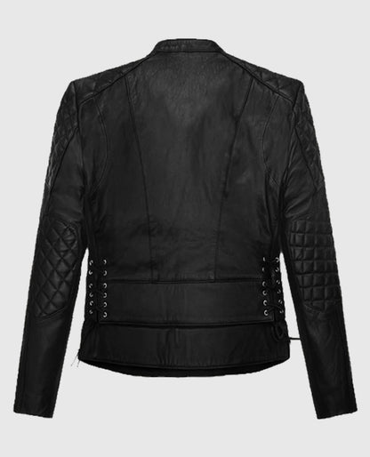 Kristen Stewart Black Biker Leather Jacket