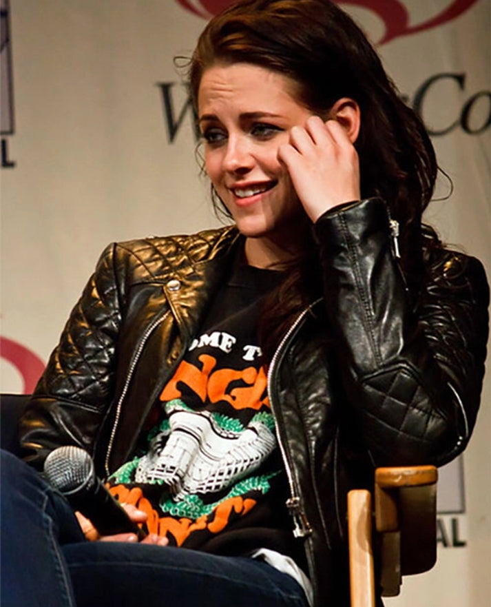 Kristen Stewart Leather Biker Jacket
