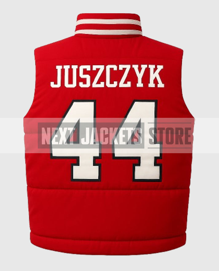 Kristin Juszczyk 49ers Red Puffer Vest