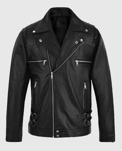 LeBron James Black Biker Leather Jacket