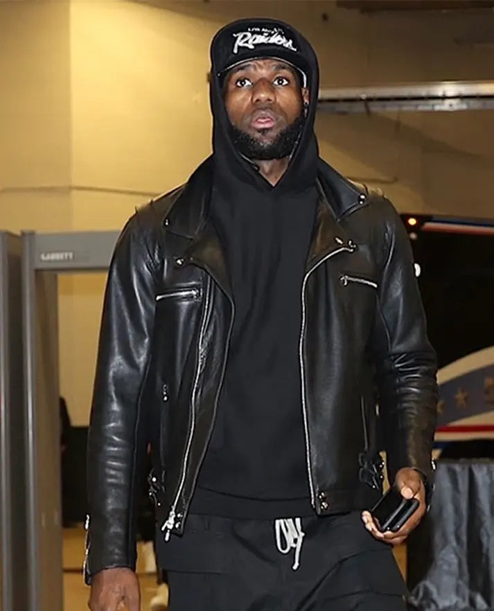 LeBron James Black Leather Jacket