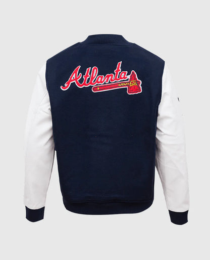 MLB Atlanta Braves Blue Varsity Jacket for Men