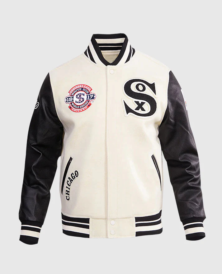 MLB Chicago White Sox Men's Rib Wool Varsity Jacket