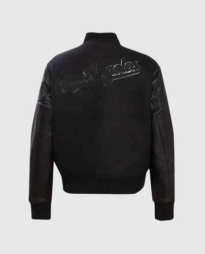 MLB Los Angeles Dodgers Black Varsity Jacket for Women