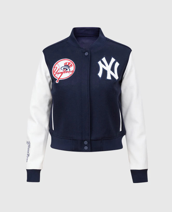MLB New York Yankees Womens Blue Varsity Jacket