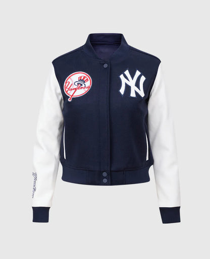 MLB New York Yankees Womens Blue Varsity Jacket