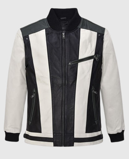 Matthew Broderick Ferris Bueller's Day Off Black and White Leather Jacket