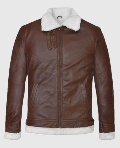 Men's B3 Aviator Spanish Brown Leather Jacket
